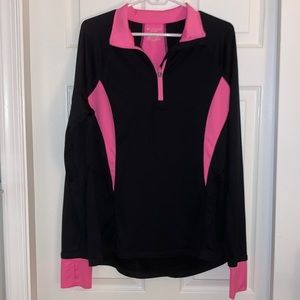 Pink & black XL tek gear longsleeve workout shirt